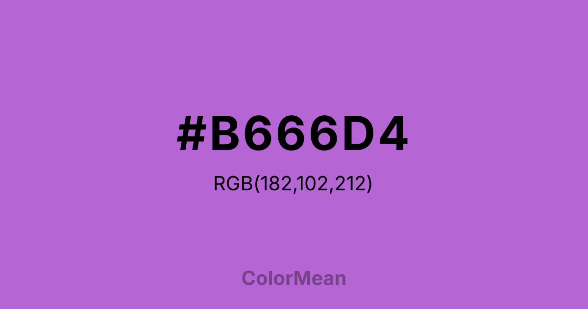 #B666D4 color swatch