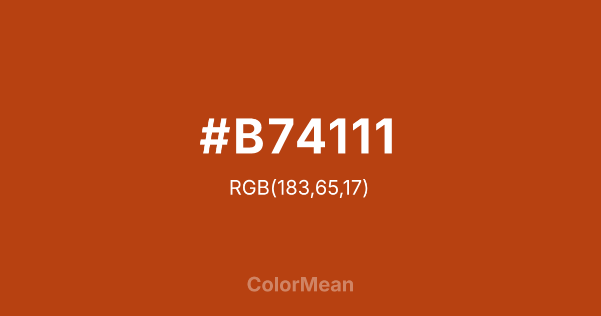 #B74111 color swatch