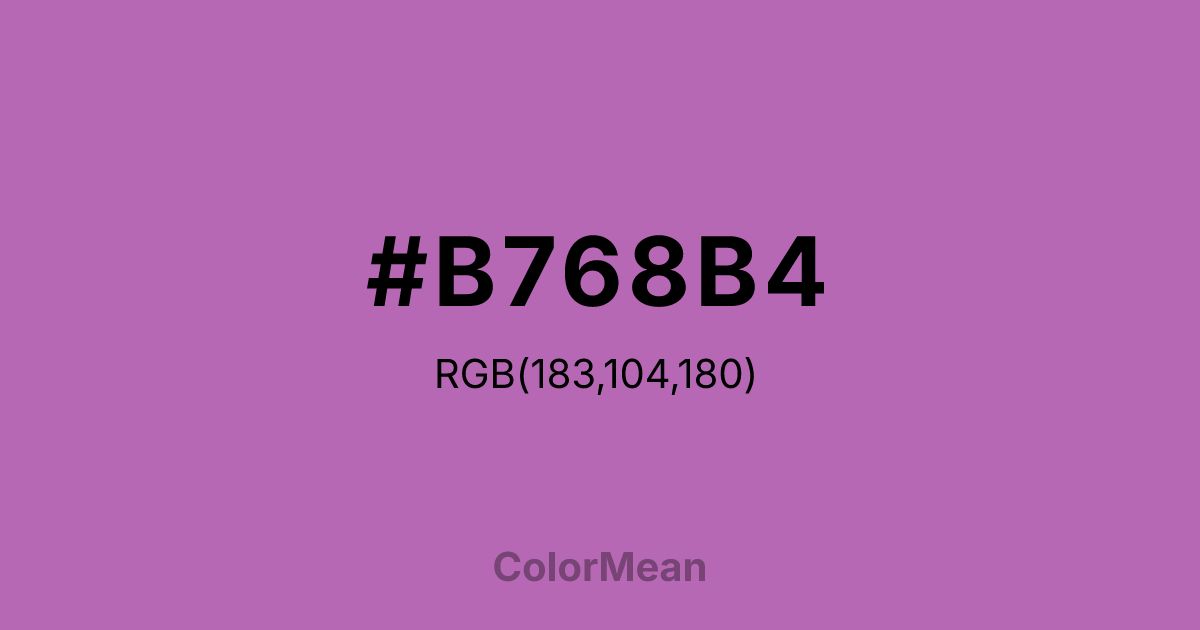 #B768B4 color swatch
