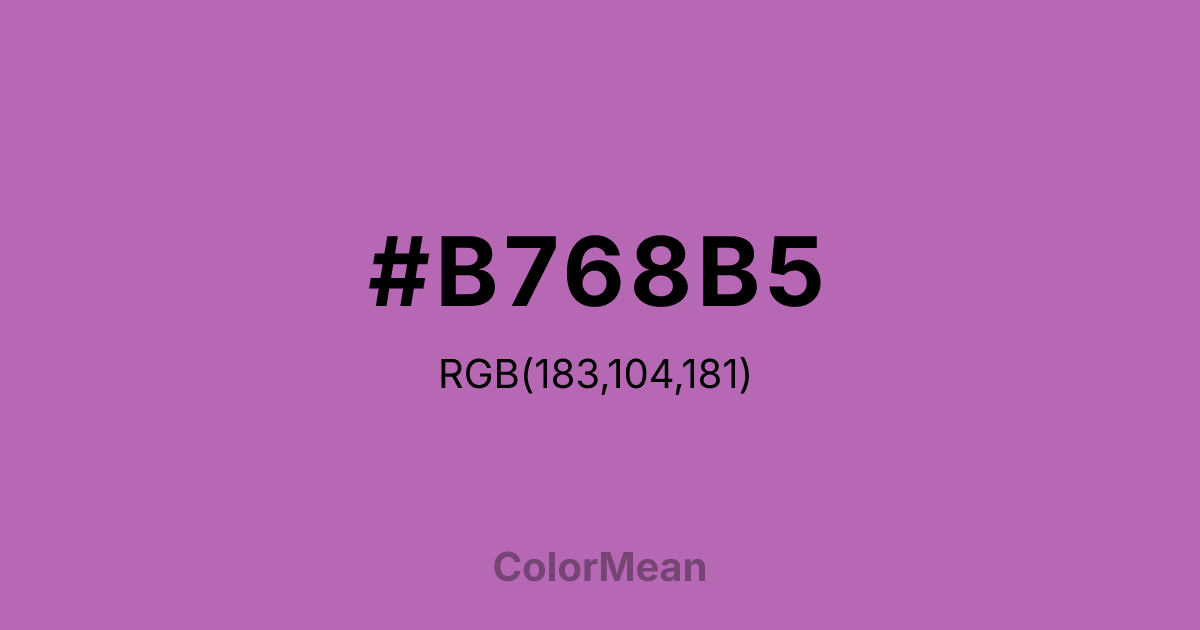 #B768B5 color swatch