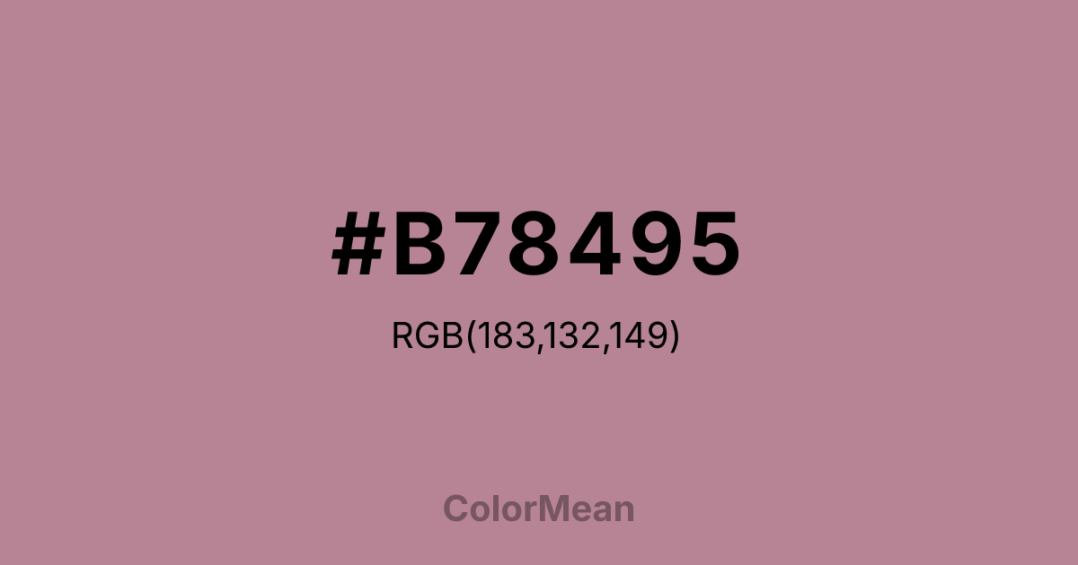 #B78495 color swatch