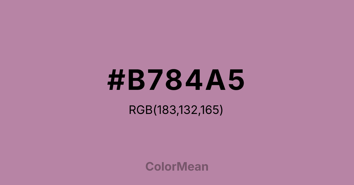#B784A5 color swatch