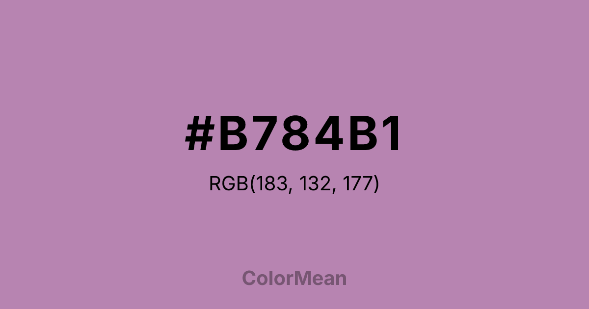 #B784B1 color swatch