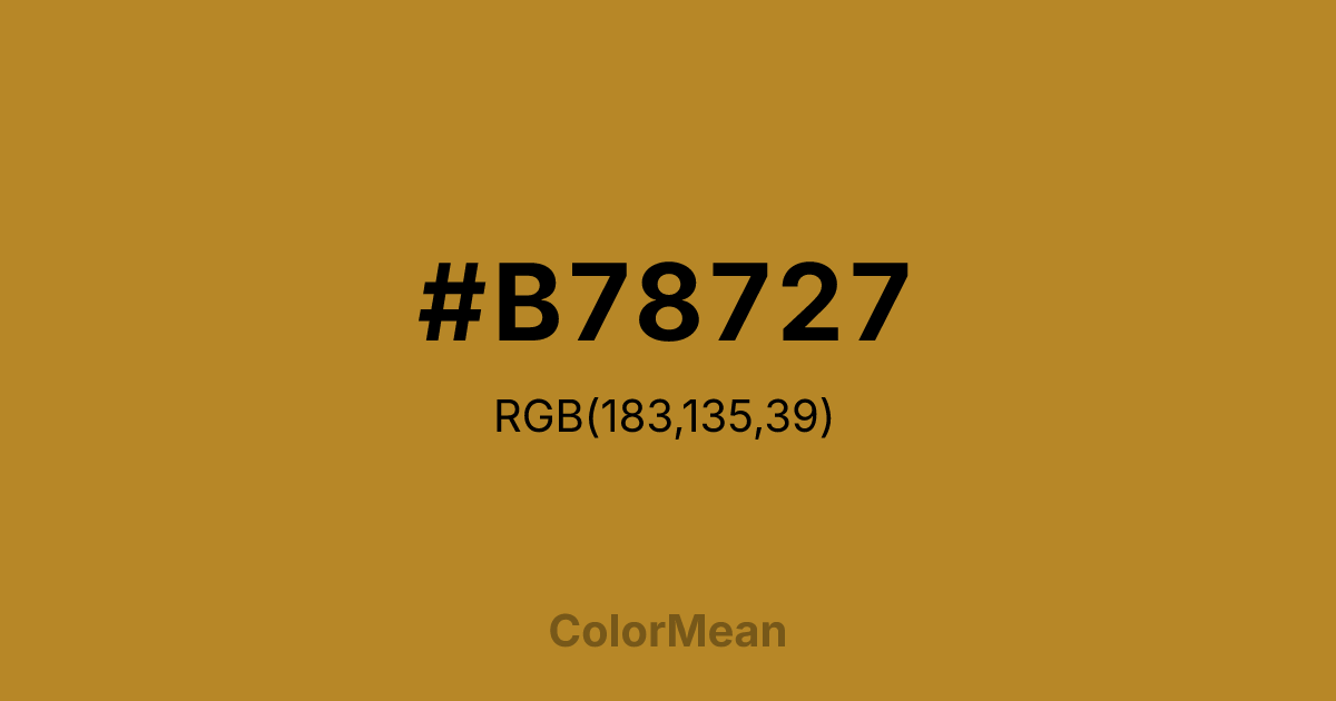 #B78727 color swatch