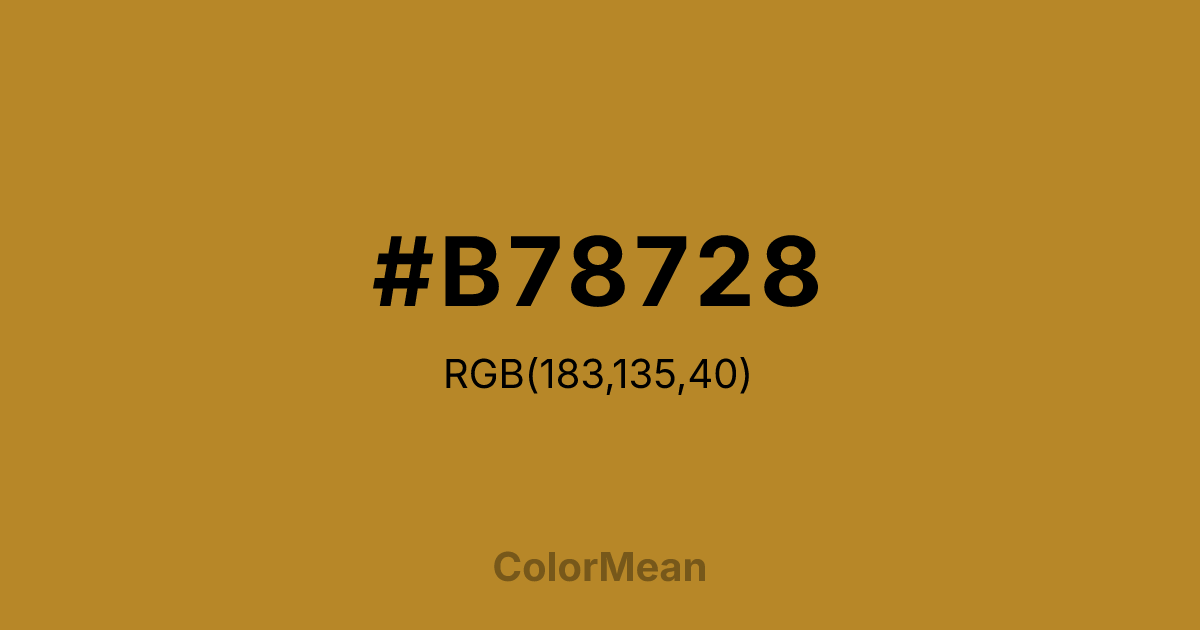 #B78728 color swatch
