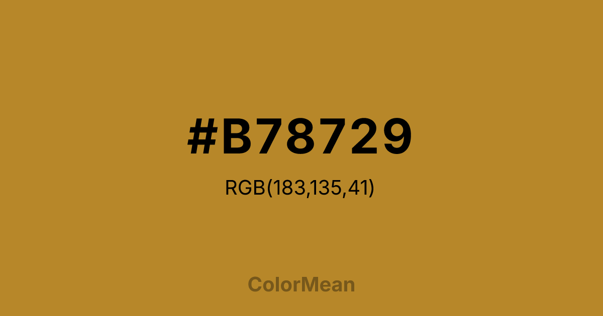 #B78729 color swatch
