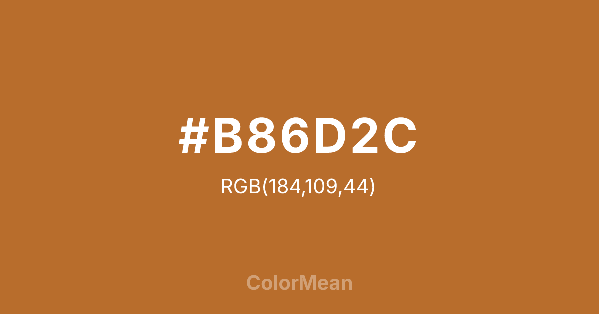 #B86D2C color swatch