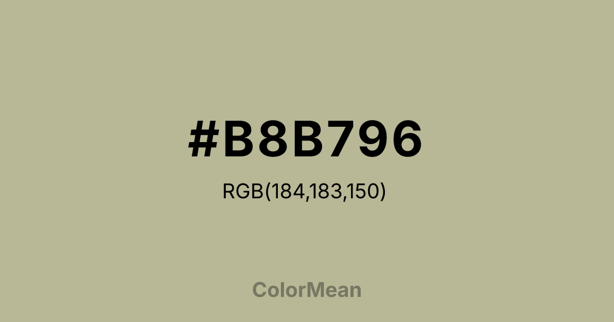 #B8B796 color swatch