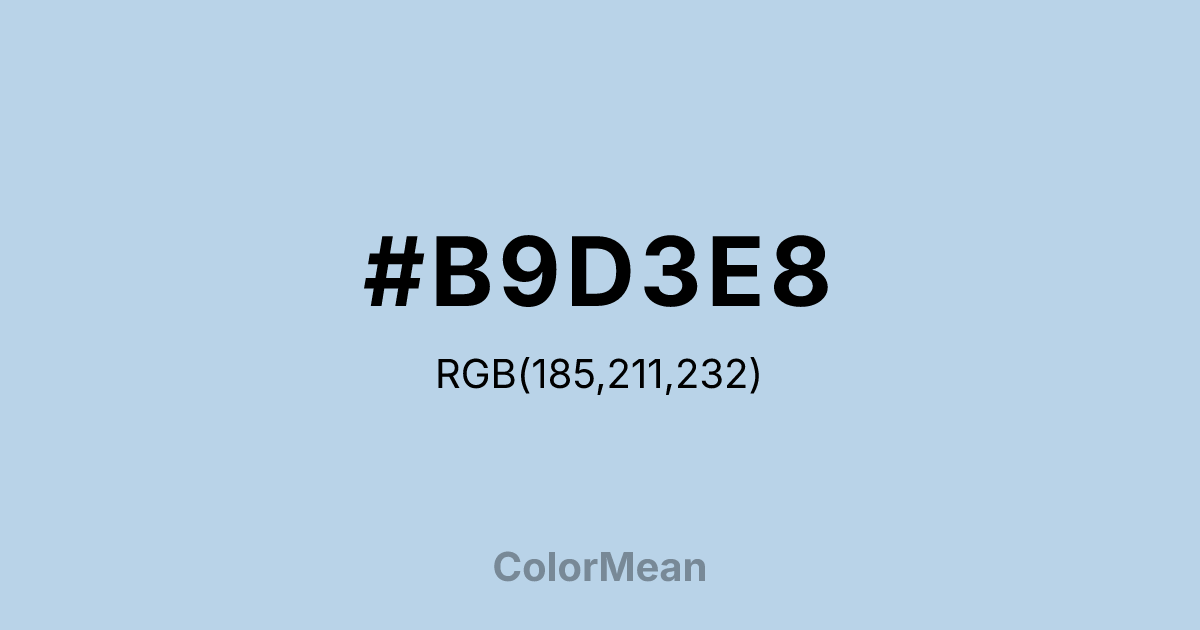 #B9D3E8 color swatch