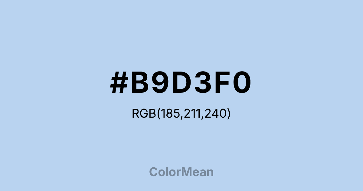 #B9D3F0 color swatch
