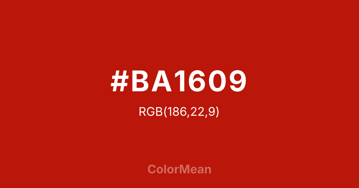 #BA1609 color swatch