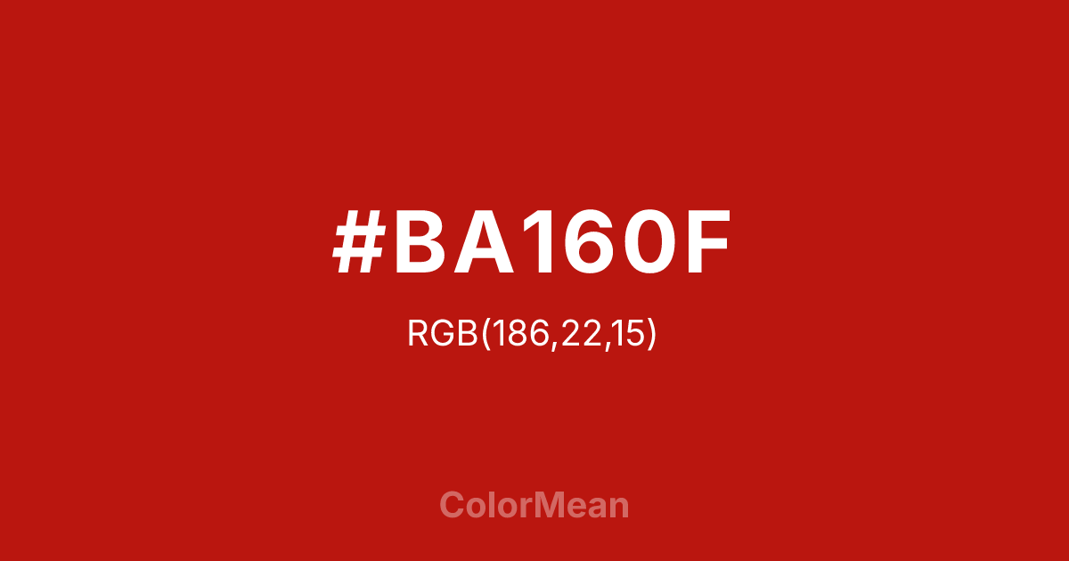 #BA160F color swatch