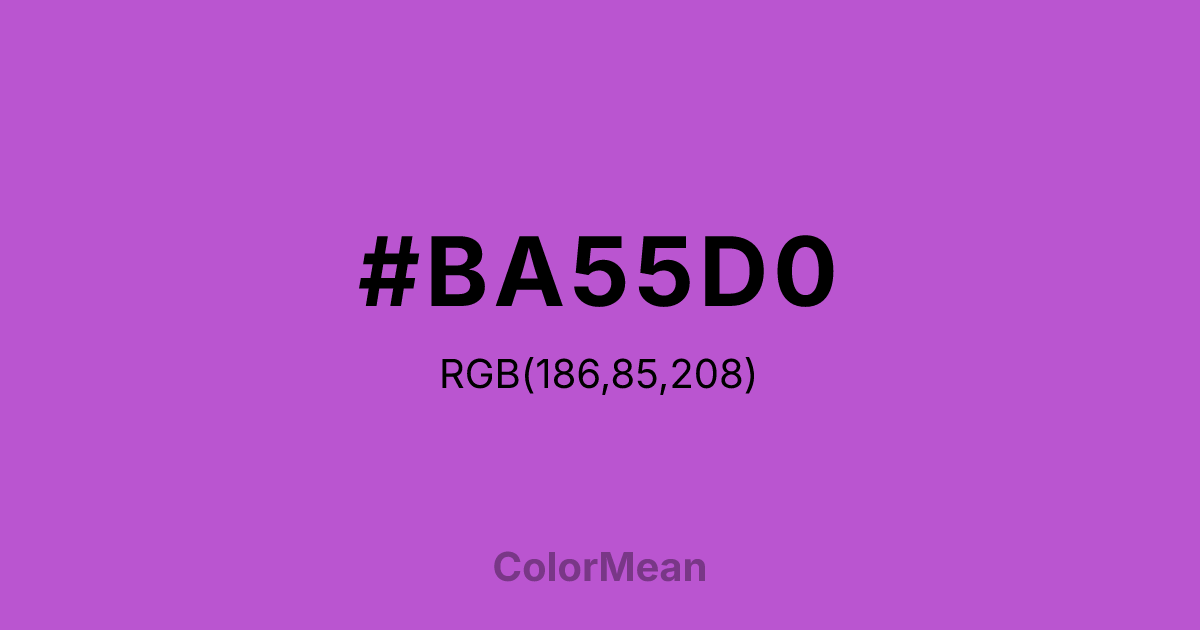 #BA55D0 color swatch