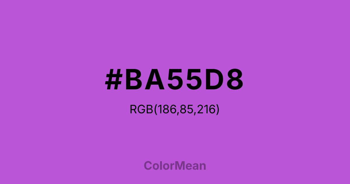 #BA55D8 color swatch