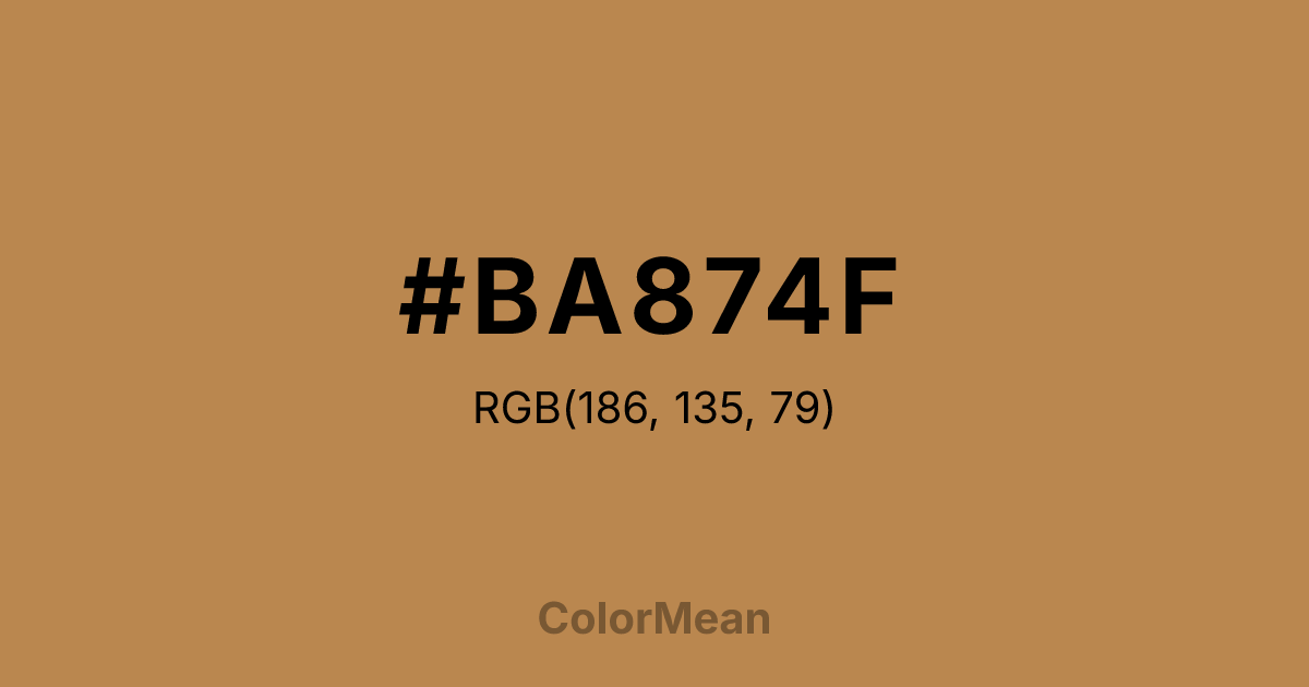 #BA874F color swatch