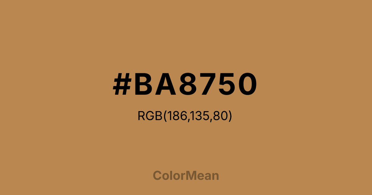 #BA8750 color swatch