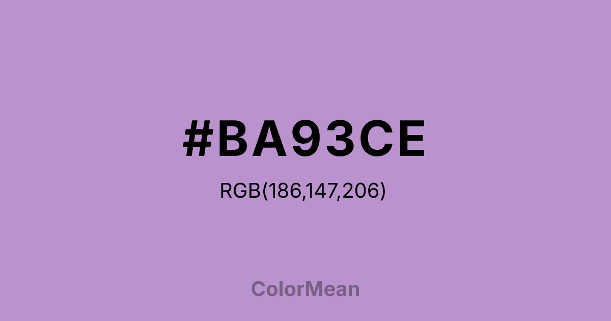 #BA93CE color swatch