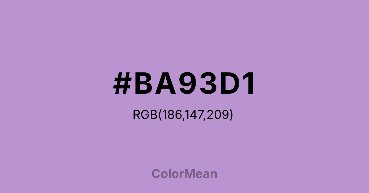 #BA93D1 color swatch