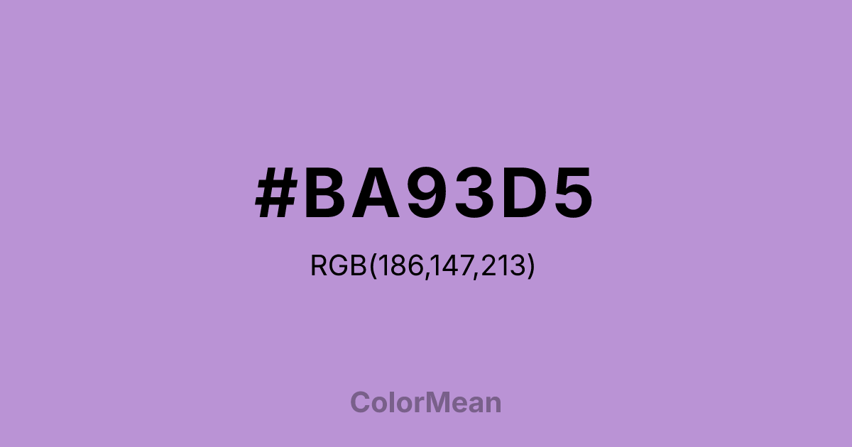 #BA93D5 color swatch