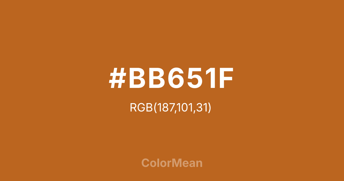 #BB651F color swatch