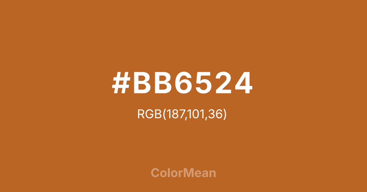 #BB6524 color swatch