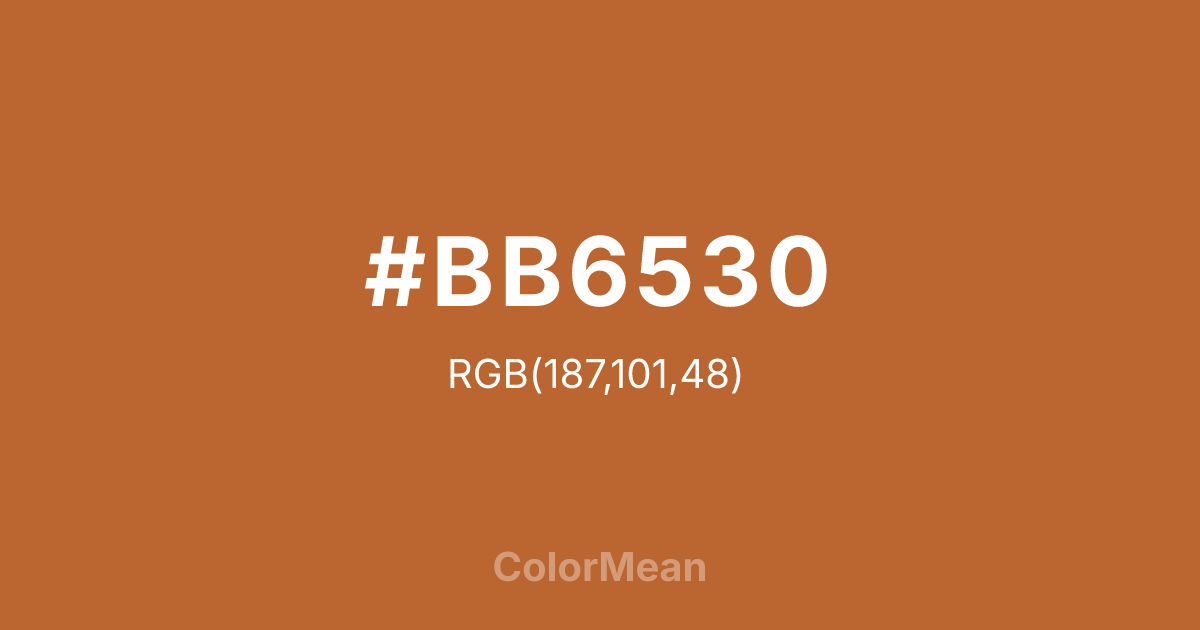 #BB6530 color swatch