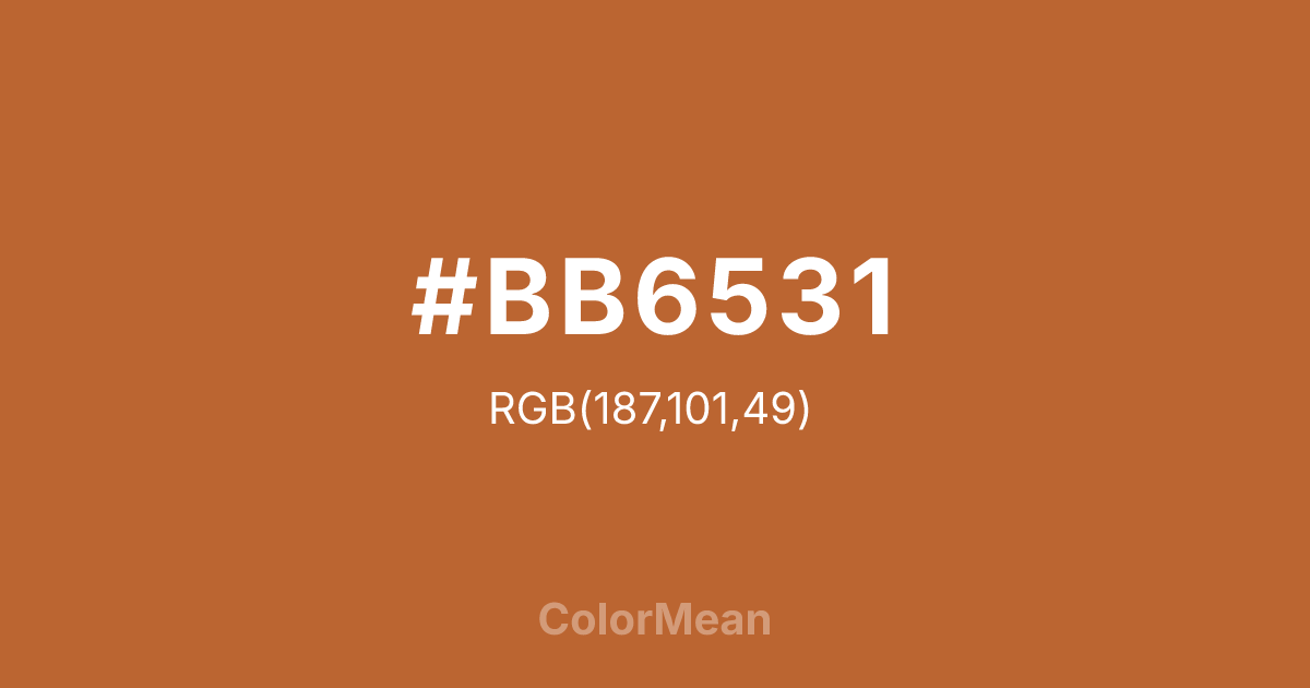#BB6531 color swatch
