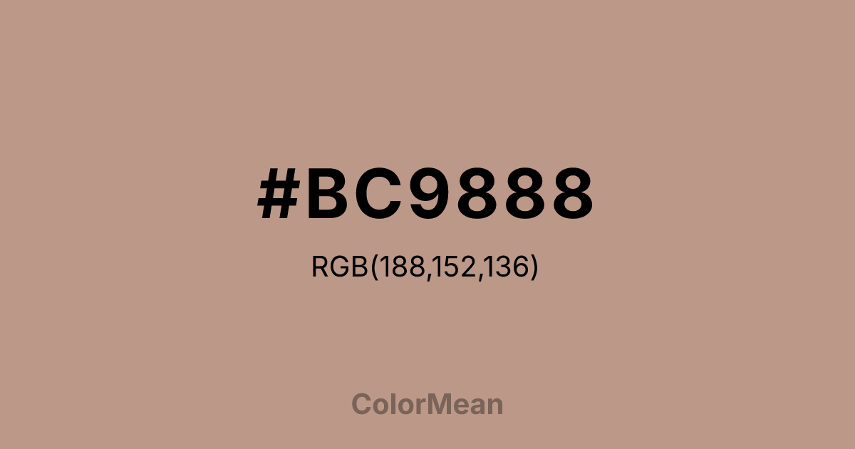 #BC9888 color swatch