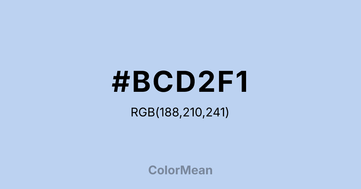 #BCD2F1 color swatch