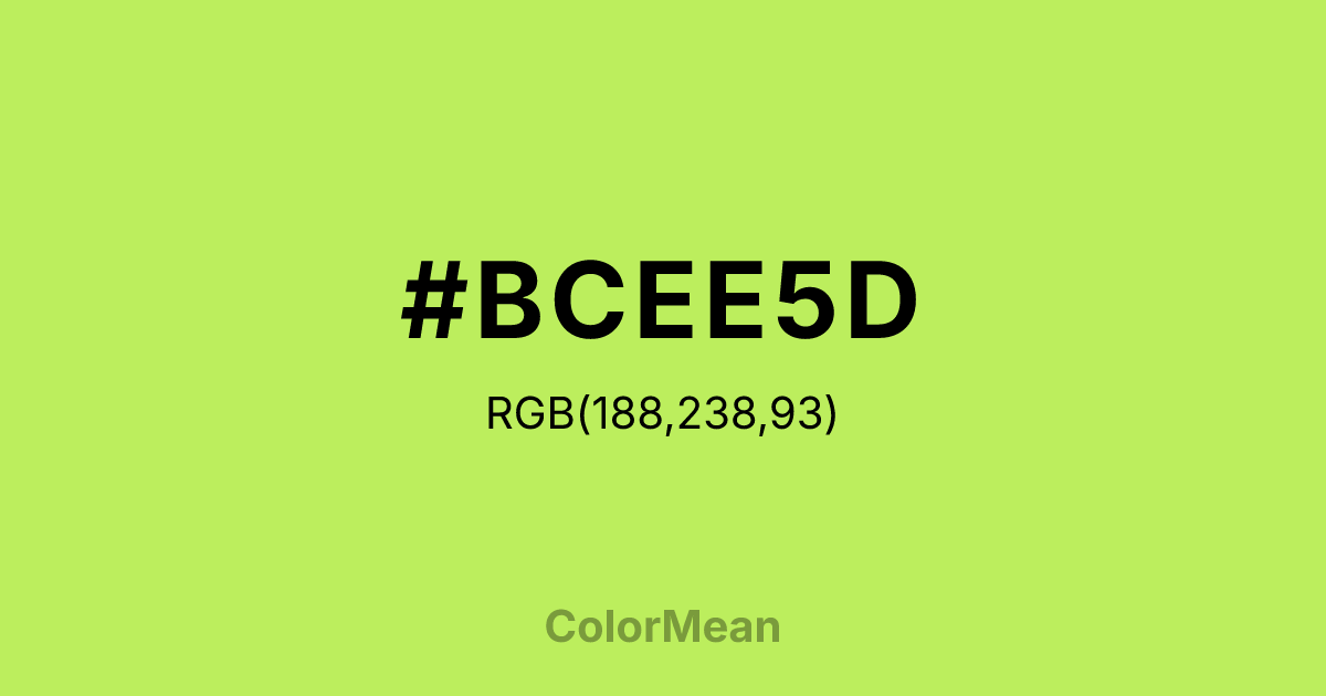 #BCEE5D color swatch