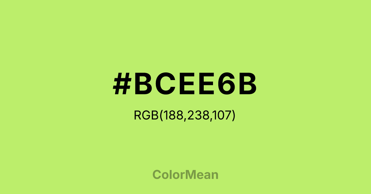 #BCEE6B color swatch