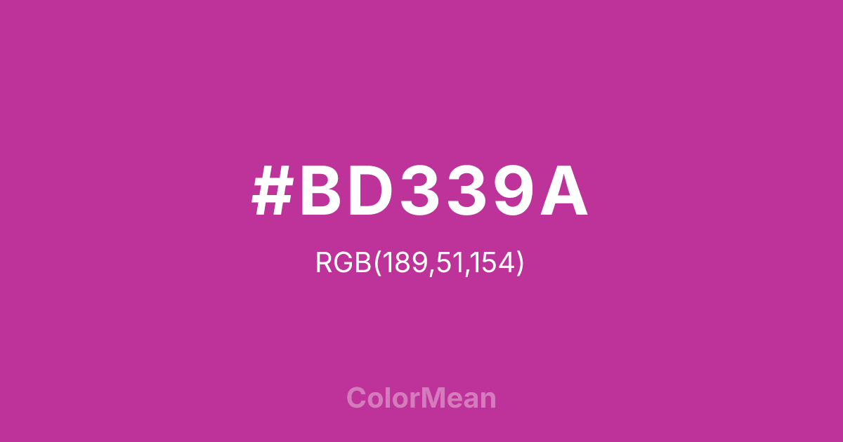 #BD339A color swatch