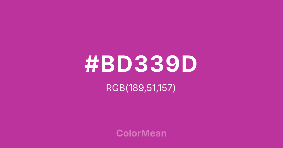 #BD339D color swatch