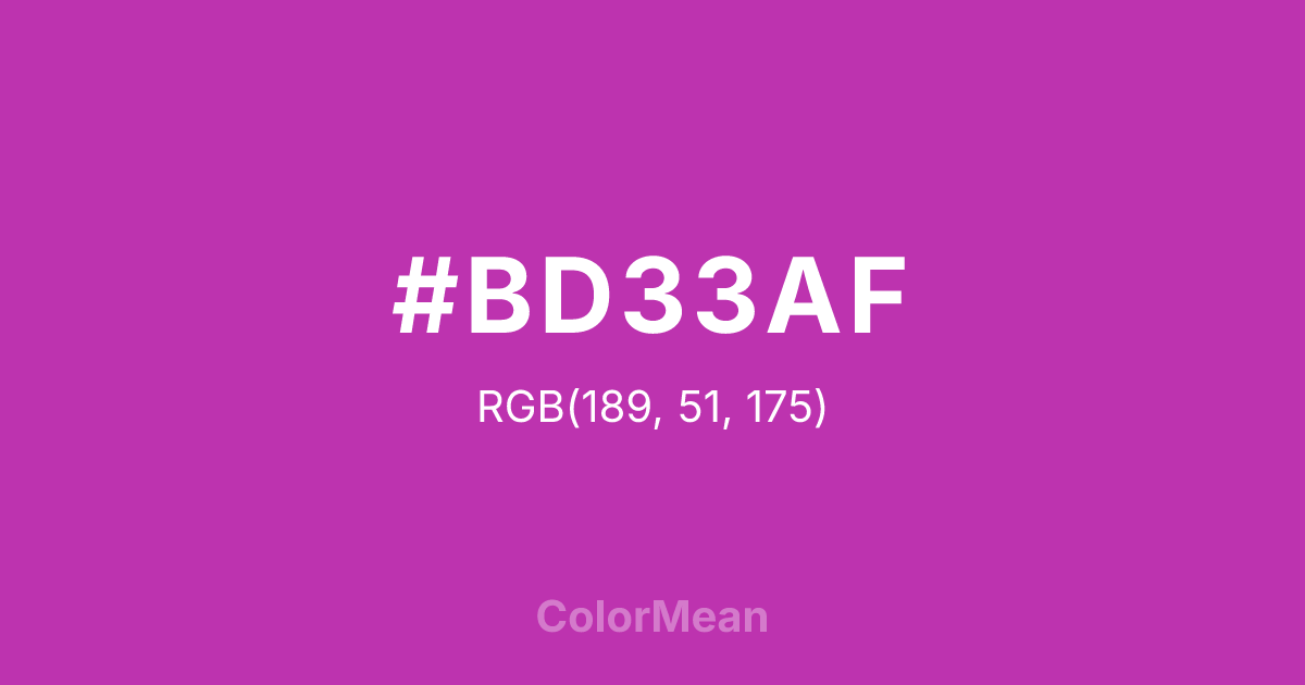 #BD33AF color swatch