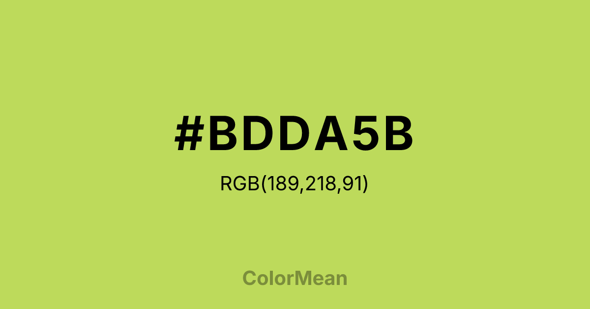 #BDDA5B color swatch
