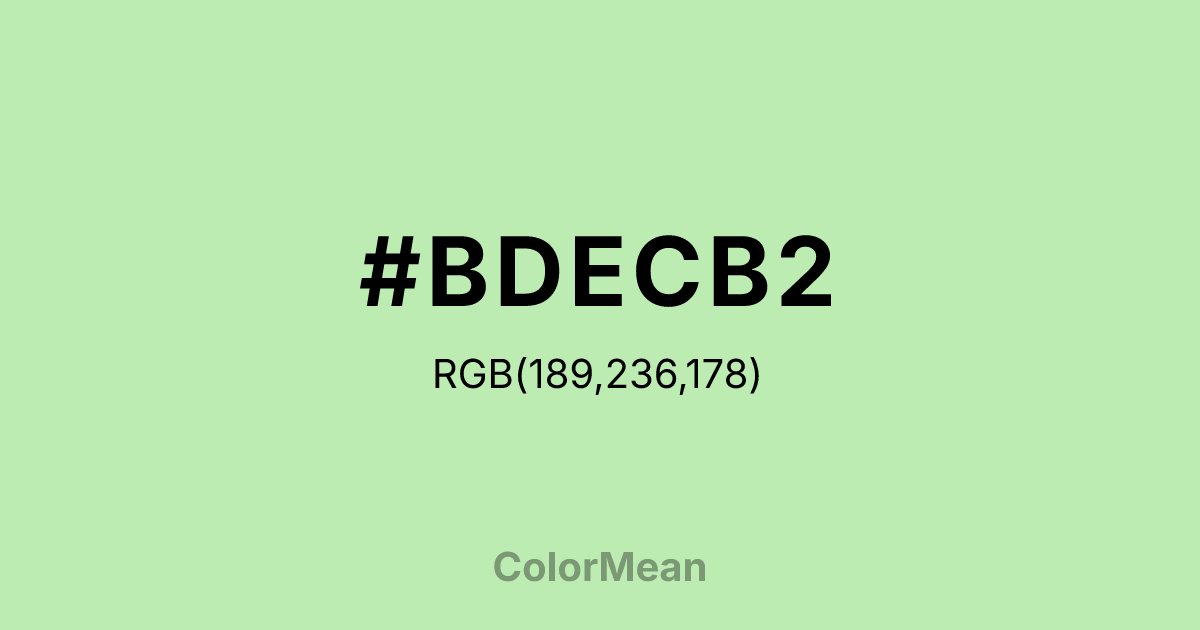 #BDECB2 color swatch