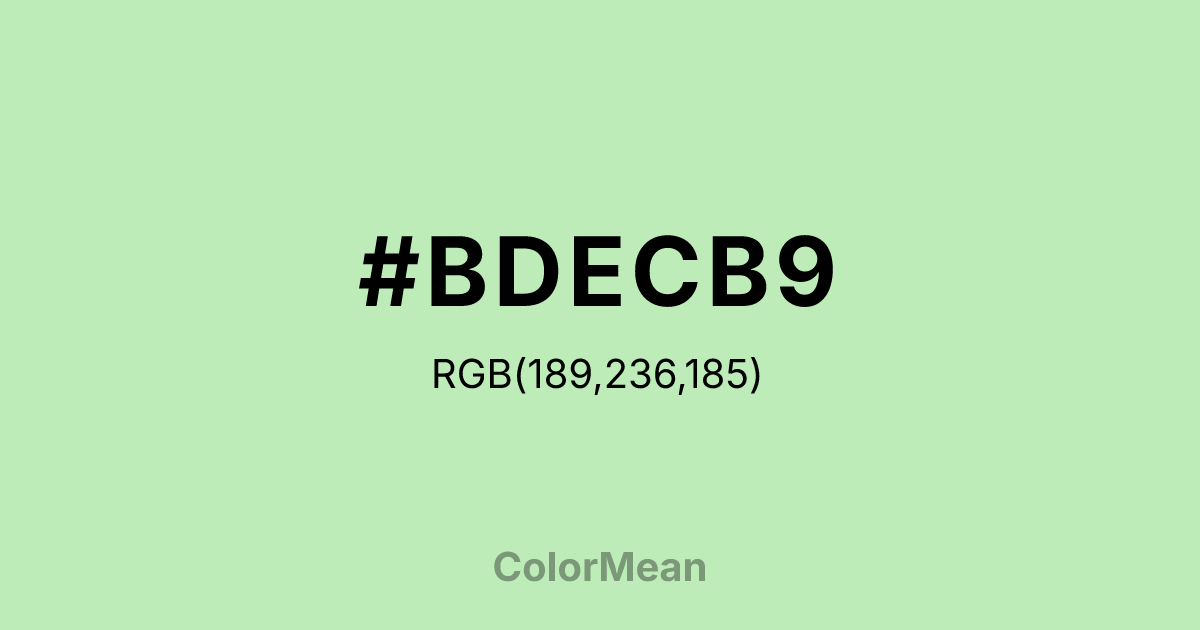 #BDECB9 color swatch