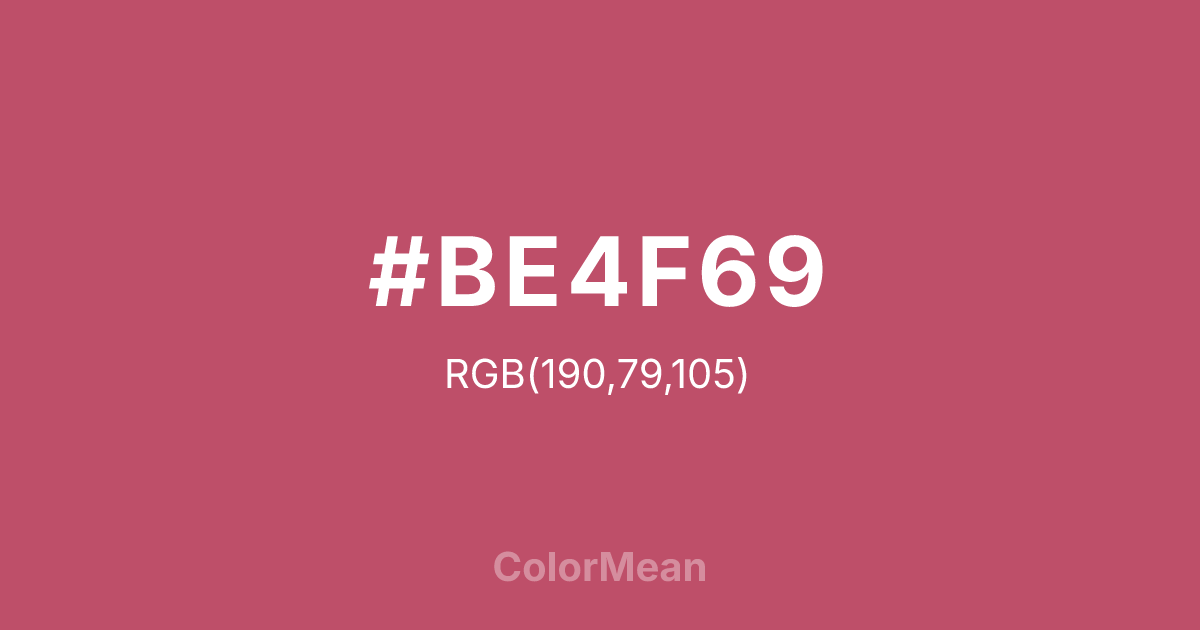 #BE4F69 color swatch