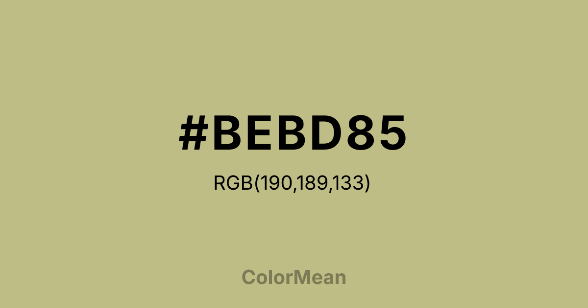 #BEBD85 color swatch