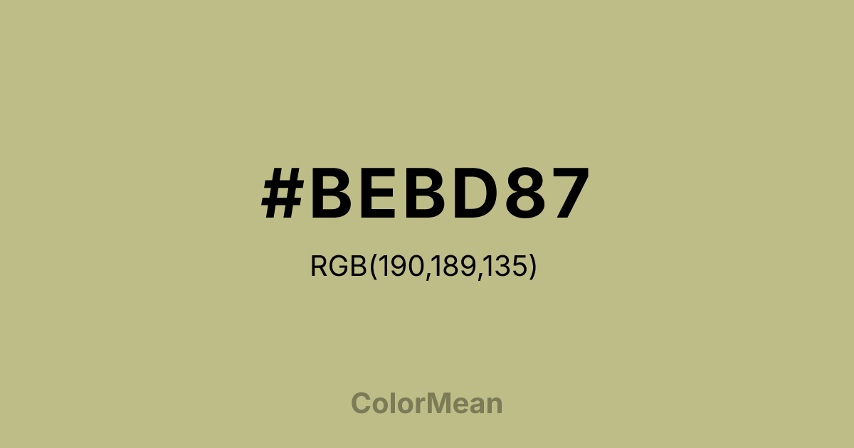 #BEBD87 color swatch
