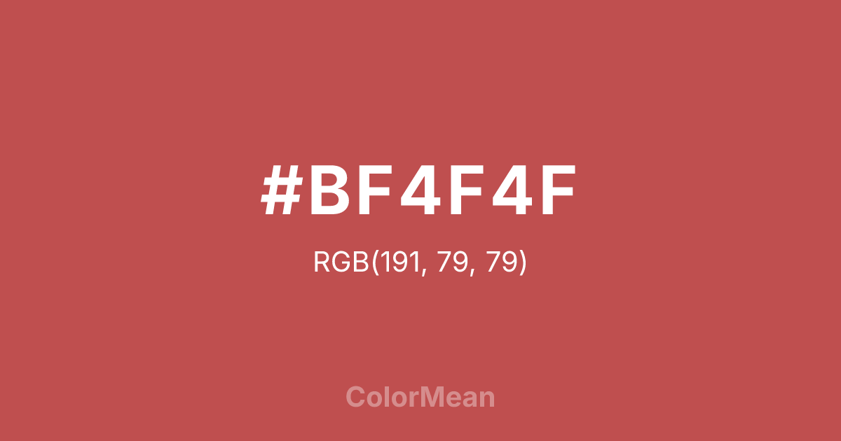 #BF4F4F color swatch