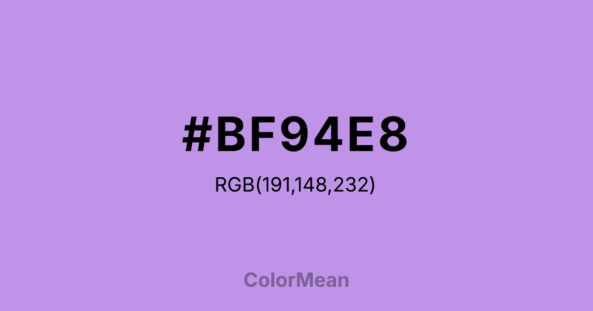 #BF94E8 color swatch