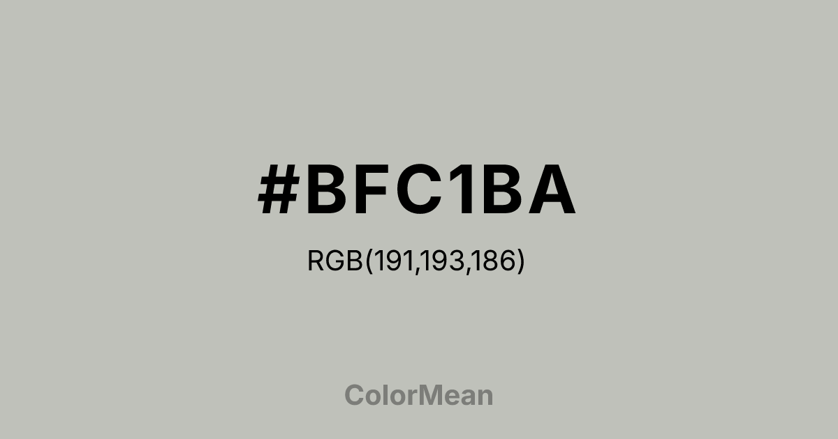 #BFC1BA color swatch