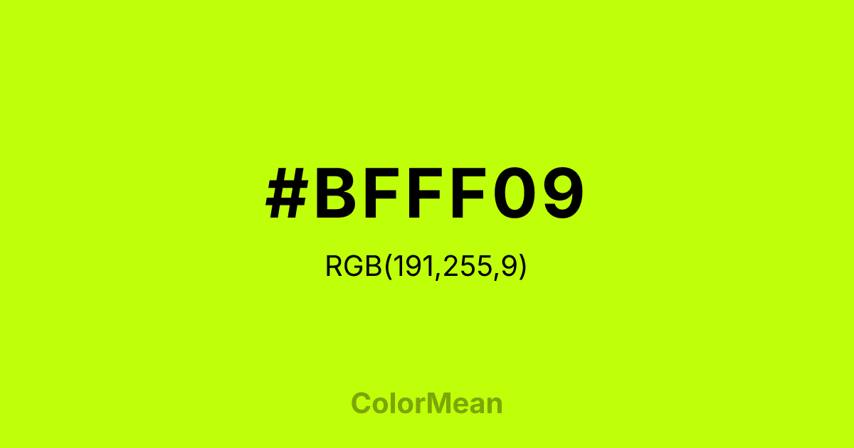 #BFFF09 color swatch