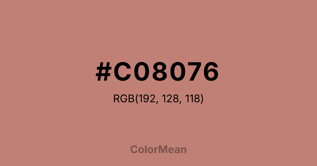#C08076 color swatch