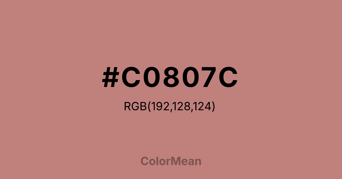 #C0807C color swatch