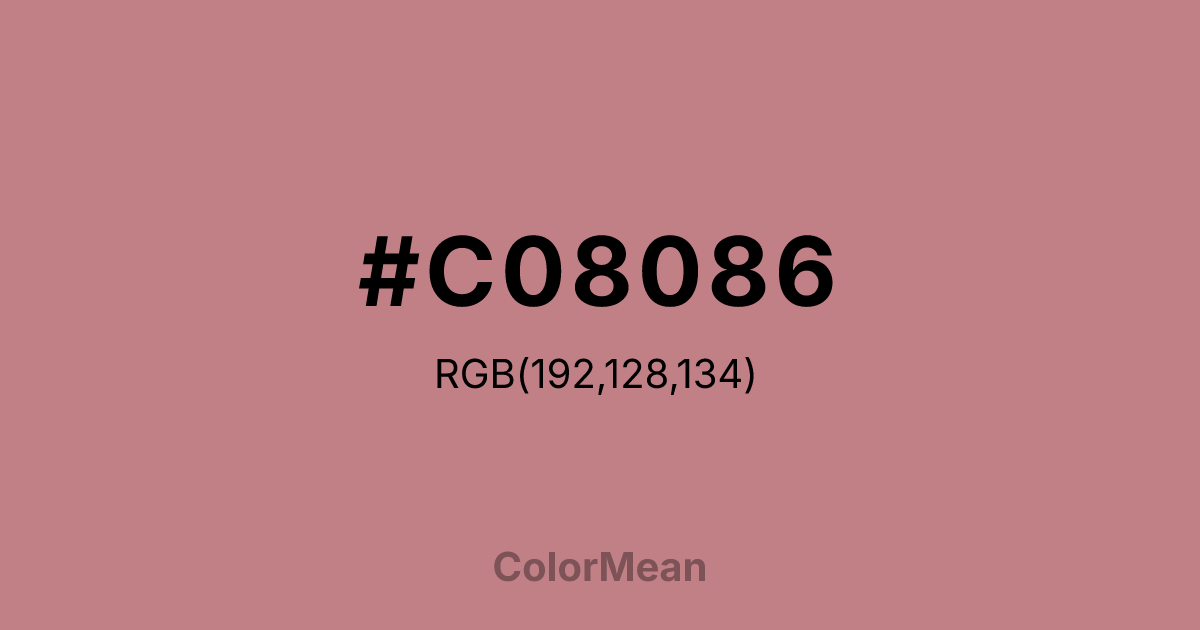 #C08086 color swatch
