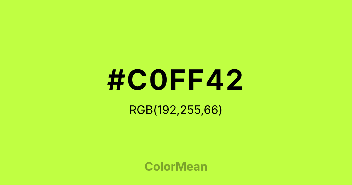 #C0FF42 color swatch