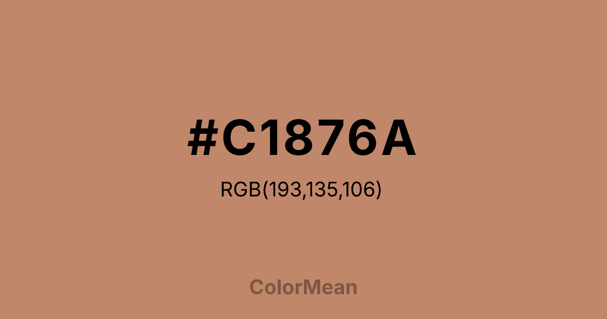 #C1876A color swatch