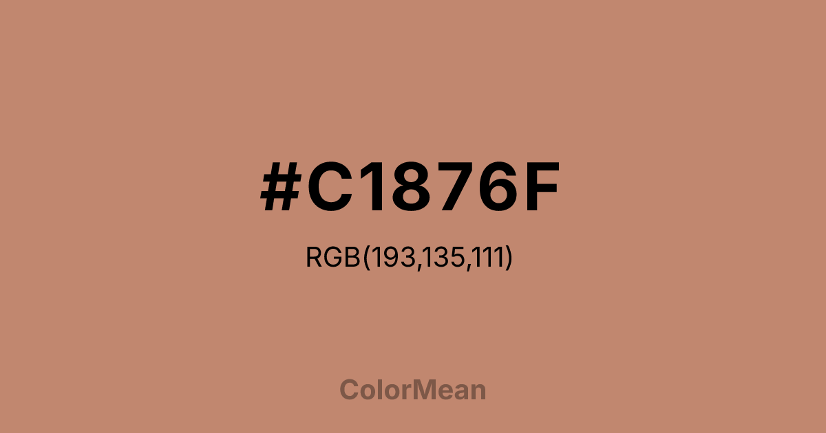 #C1876F color swatch